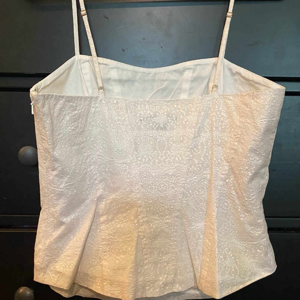 Armani Exchange spaghetti strap, heart shape, corset style with heart shape top.